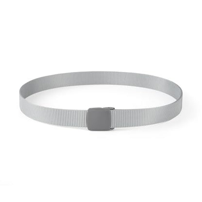Mile High Life | Nylon Web Belt | Outdoor Military Belt | TSA Safe Buckle Plastic/Metal - color: Gray 510 Buckle
