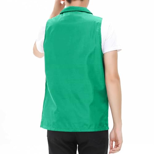 Men Women Outdoor Fishing Vest Zip Up Travel Hiking Summer Outerwear Unisex Mesh Breathable Waistcoat Lightweight - color: Army Green, size: X-Large