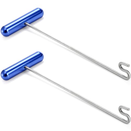 Elsjoy 2 Pack Fishing Hook Remover, 12" Fish Dehooker Tool Saltwater Fish Hook Remover, Shark Hook Removal Tool for Quick Removal