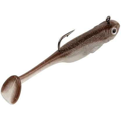 Strike King Homing Minnow Fishing Lure, Pre-Rigged Soft Plastic Swimbait, 3-Pack - color: Reel Shad, size: 2.5", 3/8oz