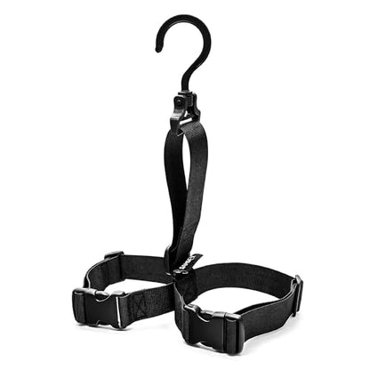 SAMSFX Fishing Wader Boot Hanger Adjustable Strap for Storage Drying - color: Plastic Hook, Black