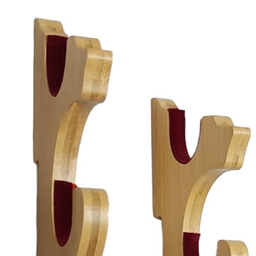 Wall Mounted Display Stand Bamboo Flute Holder Samurai Flute Holder - color: 3 Tier