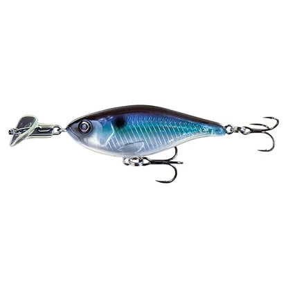 Headbanger Cranky Shad Slow-Sink Hard Lure (2-1/2", 3", 4" & 5") – Patented Erratic “Headbanging” Action Crankbait for Freshwater Bass, Walleye & Perch – 1/3 oz with Premium VMC Hooks - color: Natural Shad, size: 3"