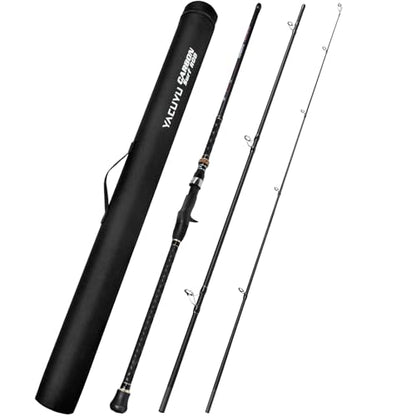 PROBEROS Surf Fishing Rod - Casting Spinning Fishing Rods with Tube(Case) 3 Piece 9'/10'/11'/12' Carbon Saltwater Travel Surf Spinning Rods - size: 10'-Casting-3pc