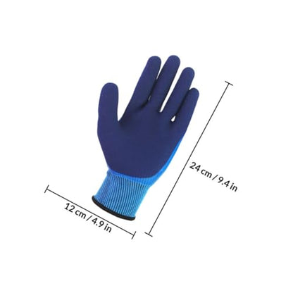 INOOMP Outdoor Fishing Gloves Waterproof Non-Slip Wear-Resistant Double-Layer Gloves Breathable Elastic for Planting and Fish Catching (1 Pair)