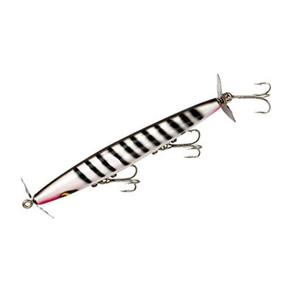 Smithwick Lures Devil's Horse Propeller Topwater Fishing Lure - Mimics Fleeing Shad - color: White/Black Stripes, size: 4.5-Inch, 3/8-Ounce