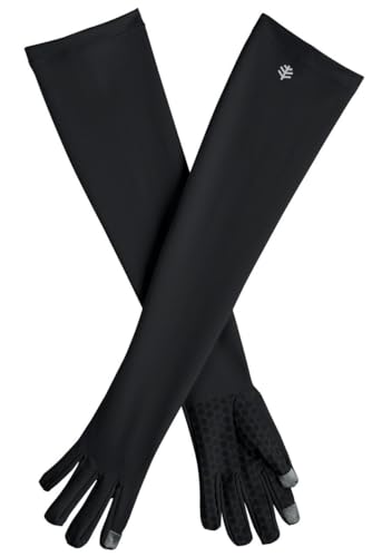 Coolibar Long Full Finger UV Sun Gloves - UPF 50+ Sun Protection - Culebra - color: Black, size: Small