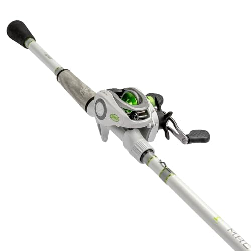 Lew's MACH 2 Spinning Reel and Fishing Rod Combo, IM8 Graphite Blank Fishing Rod, Right or Left-Hand Retrieve, Winn Dri-Tac Ultra Handle, Black/Green - size: 7'2"