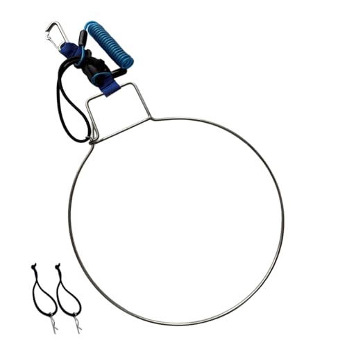 Professional Fishing Stringer 304 Stainless Steel Construction Retractable Spring Hook with Fast Release Clip Fast Release - color: Blue