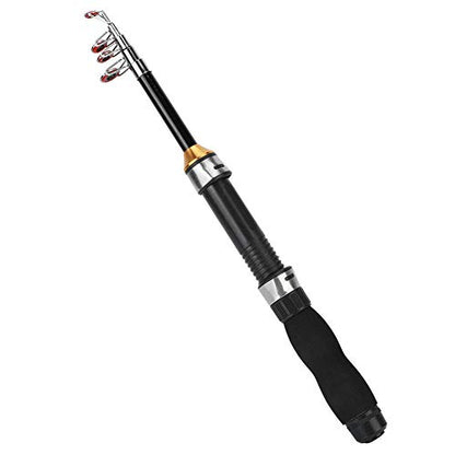 Fishing Rod, Universal Mini Small Sea Pole Portable Short Pole Ice Fishing Rod Mini Pocket Sea Fishing Tools for Ice Fly Fishing Sea Saltwater Kit Gift for Festivals - size: 1.9M
