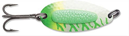 Blue Fox Pixiee Spoon, 7/8-Ounce, Green Tiger With Green Insert