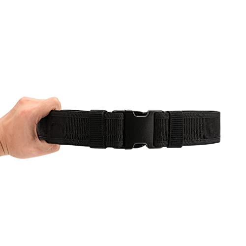 Security EMS EMT Firefighters Work Belt 2" Wide Camping Hiking Utility Tool Belt Airsoft Paintball Gear Holster Belt - color: Black(2 Inch Width), size: Large