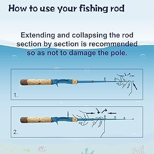 Kids Fishing Pole Set, Kids Fishing Rod and Reel Combo and Fishing Net Tackle Box with Lures Hooks and Bag for Boys Girls Youth Fishing