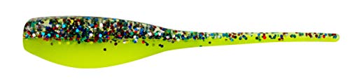 Bobby Garland Mo' Glo 2-Inch Baby Shad Glow-in-The-Dark Soft Plastic Fishing Lure, 18 per Pack - color: Green Lantern, size: 2"