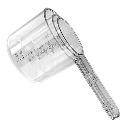 3Pcs Stackable Fishing Baits Mixing Cups Container Set Strong Construction for Safe in Any Styles Allurement Cups - color: Transparent color