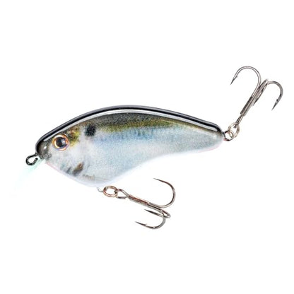 Strike King Hardliner Fishing Lure, Flat Sided Crankbait, Circuit Board Lip, Extra Tight Wobble, Size 4 Treble Hooks - color: Natural Shad