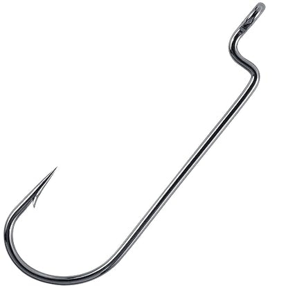Dr.Fish 100 Pack Round Bend Worm Hooks, Freshwater Bass Fishing EWG Hooks, Carolina Rig/Texas Rig - size: #3/0-100Pack