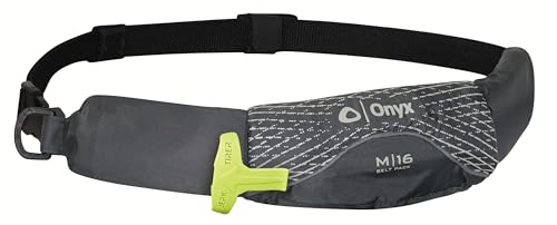Onyx M-16 Manual Inflatable Belt Pack, U.S. Coast Guard Approved, Low Profile, Compact Design, Approved for Users 16 Years and Older; and Over 80 pounds
