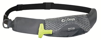 Onyx M-16 Manual Inflatable Belt Pack, U.S. Coast Guard Approved, Low Profile, Compact Design, Approved for Users 16 Years and Older; and Over 80 pounds
