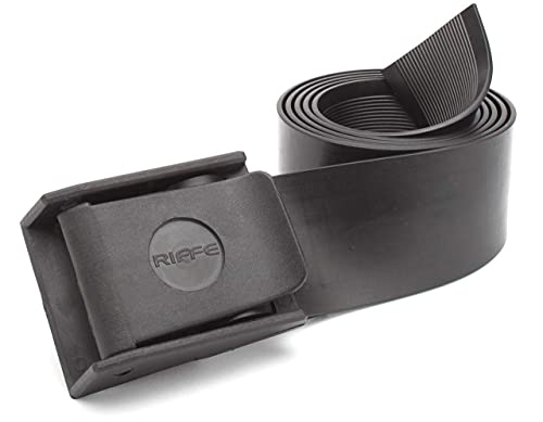 Riffe Rubber Weight Belt (Black) With Glass Filled Nylon Buckle, For Freediving and Spearfishing - Quick-Release Lever Ensures Safety On The Water, 54 Inch's Length - color: Black W/ Black Buckle