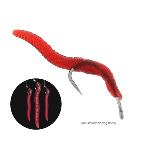 150pcs Soft Fishing Lures Baits, Trout Worm Earthworm Bait Lifelike Fake Worm, Plastic Lifelike Fake Earthworm (1.57 inch)