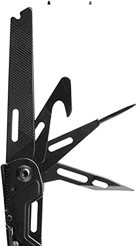 SOG PowerPint Mini Compact Stainless Steel Multi-Tool, 18 Lightweight Specialty Tools & SOG Multitool Pliers Pocket Knife, Black | 5 in Open and 3.25 in Closed, 4.2 Oz, Magnetic 1/4 in Hex Bit Holder, Black - color: Black, style: Multi-Tool