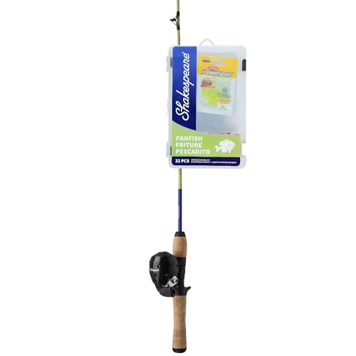 Shakespeare Catch More Fish Spincast Reel and Fishing Rod Combo with Kit - color: Panfish, style: 2024 Model