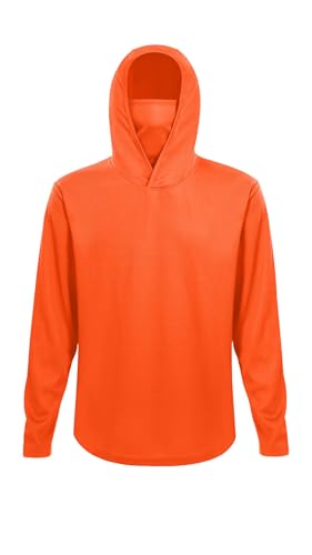 Men Hoodie Long Sleeve Shirts with Face Mask 5 Pack Fishing Workout Sun Protection Quick Dry Tops - color: 5-pack-a, size: XX-Large