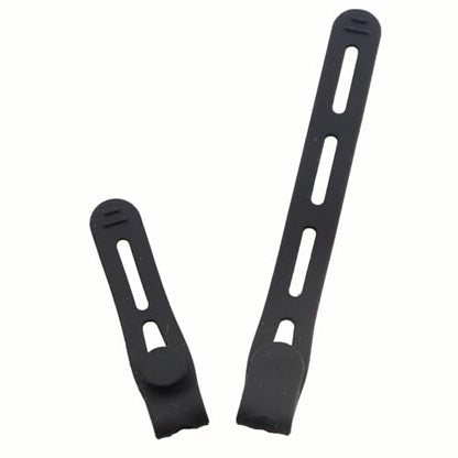 20PCS Silicone Fishing Rod Strap Specialised Fishing Tie Down Belt Lightweight Durable Reusable Rubber Bands 80-130mm Kayak Paddle Accessories Black