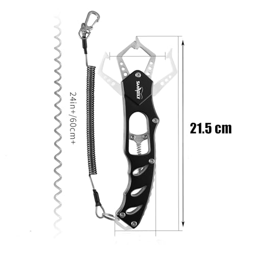 8.5" Fish Lip Gripper, Fish Gripper, Heavy Duty Stainless Steel Fishing Grabber, Fishing Gear, Saltwater, Fishing Tool, Fishing Gifts