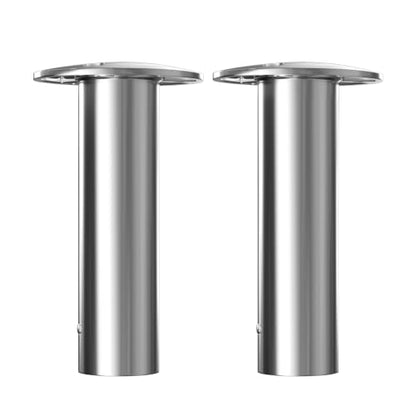 Boat Fishing Rod Holder,2Pcs 15/30/90 Degree Stainless Steel 316 Flush Mount Rod Holders for Fishing Boat,with PVC Cap,Inner Tube and Gasket - color: White Insert, size: 90 Degree