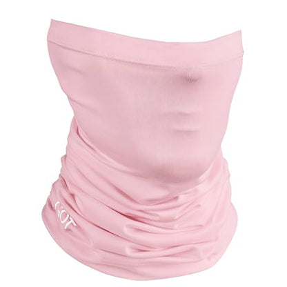 UPF 50+ Fishing Neck Gaiter - UV Face Mask Sun Protection for Men Women | Moisture-Wicking, Quick-Drying, Built-in SPF, UVA/UVB Blocking, Hunting Camo Design, Versatile Headwear - color: Pink