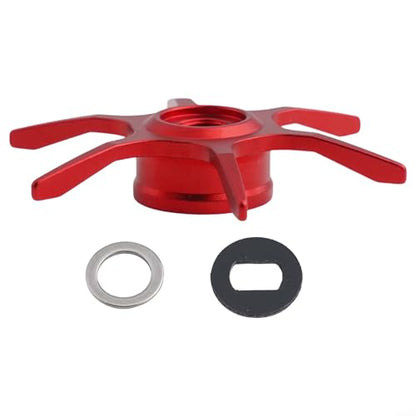 Modified Star Brake For Abu Garcia Max Series B3/B4/P3/P4/P5 Fishing Reel, 6-Star Drag Adjustment Knob, Aluminum Alloy DIY Replacement Part (left hand red) - color: red, size: left hand