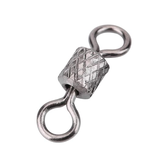 Fishing Barrel Swivels 100 Pcs – High Strength Copper Rotating Connectors for Saltwater Fishing, Barrel Rig Tackle for Hooks, Leaders and Lures - size: 4#