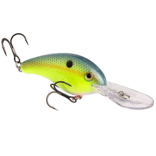 Strike King Strike King Promodel Crankbait S5XD Fishing Lure, 5/8 oz, Unique Curved Bill and Balance - color: Chartreuse Sexy Shad