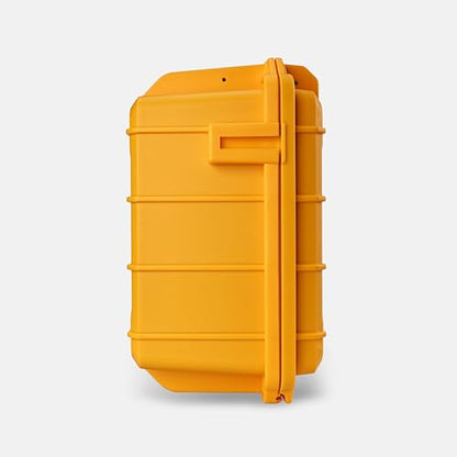 Fishing Reels Storage Case 15Inches,Heavy Duty Waterproof Fishing Wheel Protective Hard Case, Tackle Collection Holder Box, 9pcs Adjustable Shockproof Dividers (Yellow) - color: Yellow