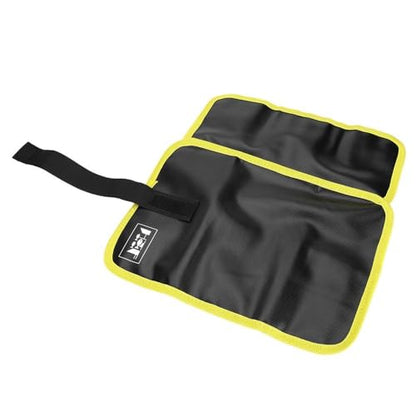 Water proof PVC Fishing Lure Bag - Expandable Tackle Storage Case for Soft Baits & Jigs, Portable Gear Organizer, 12.13x8.78in(Yellow)