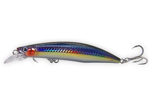 C-Strike Prime Action Jerkbait CS20 110mm and CS30 125mm - Suspending/Slow Sink Minnow Jerkbait Fishing Lure Fishing Lure - color: Mystique, size: 30g