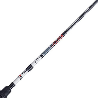 Abu Garcia 5’6" Ike Dude Youth Fishing Rod and Reel Spincast Combo, 2-Piece Rod, Size 6 Reel, Right Handle Position,White - style: Ike Dude Spincast (New Model)