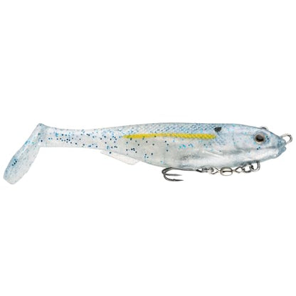 Strike King Final Copy Fishing Lure, Pre-Rigged Soft Plastic Swimbait, Free-Swinging Size 4 Treble Hook, Belly Magnetic Hook Keeper, 7/8-Ounce - color: Sexy Shad