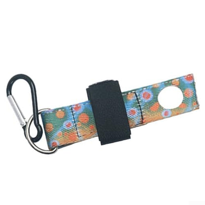Fly Fishing Floatant and Sinkant Webbing Bottle Holder with Karabiner Clip, Brook Trout DESIGNs for Waistcoat or Jacket, 2 Pack