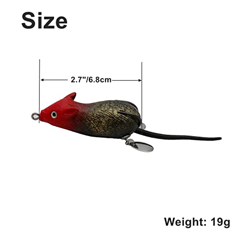 Topwater Fishing Lure Bass Fishing Frog Fishing Hollow Body Frog Bass Pike Snakehead Lure Bait - color: 6.8cm/19g
