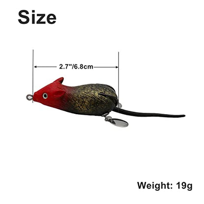 Topwater Fishing Lure Bass Fishing Frog Fishing Hollow Body Frog Bass Pike Snakehead Lure Bait - color: 6.8cm/19g