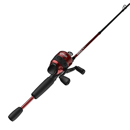Zebco 33 Custom-Z Spincast Reel and 2-Piece Fishing Rod Combo, 6-Foot Fiberglass Rod with Split-Grip EVA Handle, Quickset Anti-Reverse Fishing Reel with Bite Alert