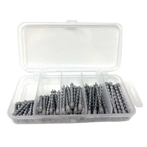 Reaction Tackle Nail Weights for Bass Fishing - Insert Pencil Sinkers for Wacky Rig, Neko Rig and Soft Plastic Lures - Freshwater and Saltwater - 25-Pack - size: Variety Pack: 1/32, 1/16, 3/32, 1/8 Oz (100 Piece)