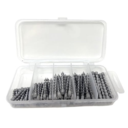Reaction Tackle Nail Weights for Bass Fishing - Insert Pencil Sinkers for Wacky Rig, Neko Rig and Soft Plastic Lures - Freshwater and Saltwater - 25-Pack - size: Variety Pack: 1/32, 1/16, 3/32, 1/8 Oz (100 Piece)