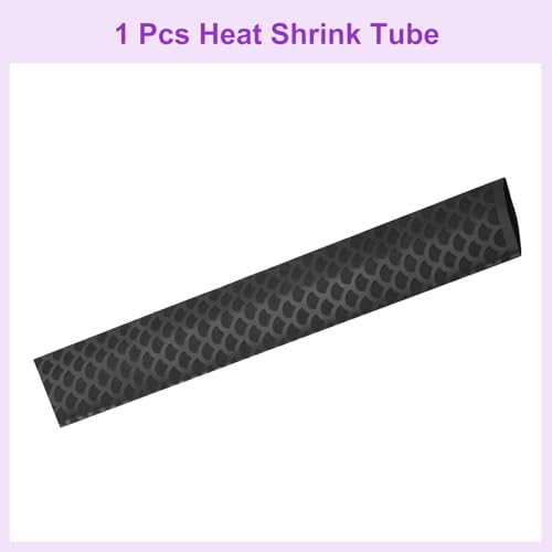 DMiotech Heat Shrink Sleeve Wrap Tubing x Tube Tubing for Fishing Rod Grips and Other Grips, Non Slip - Insulation - Waterproof 40'' Lengths, Dia 35mm Black Scales - color: Black Scales, size: Dia 35mm