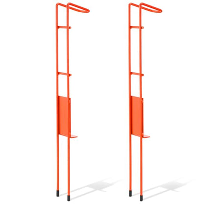 2 Set Blaze Bank Fishing Rod Holders Heavy Duty Steel Rod Stands for Shore Fishing - color: Orange