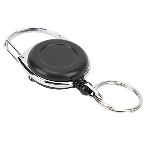 Fly Fishing Retractor, Retractable Steel Wire Tool Clip with Quick Release Carabiner, 65cm Length for Fishing Vest Jacket Backpack Anglers Gear Accessories