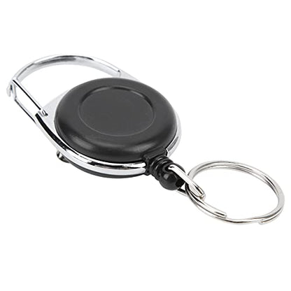 Fly Fishing Retractor, Retractable Steel Wire Tool Clip with Quick Release Carabiner, 65cm Length for Fishing Vest Jacket Backpack Anglers Gear Accessories